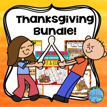 Preview of Thanksgiving ESL Bundle for PK, Kindergarten and First Grade Writing and Reading