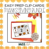 Thanksgiving Easy Prep Clip Cards 