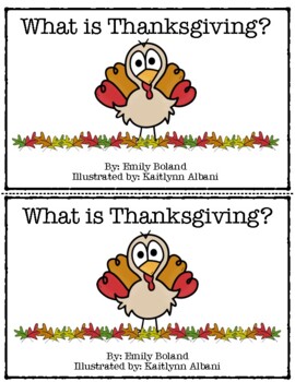 Preview of Thanksgiving Easy Reader Booklet - Color & B&W