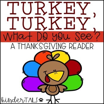 Preview of Thanksgiving Easy Reader for Kindergarten