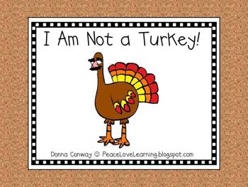 Preview of Thanksgiving Emergent Reader - I Am Not A Turkey!