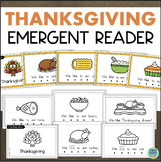November Thanksgiving Emergent Reader Kindergarten Sight W