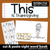 Thanksgiving Emergent Reader "This is Thanksgiving" Sight 