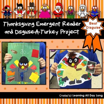 Preview of Thanksgiving Emergent Reader and Disguise a Turkey Project