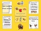 Thanksgiving English Literacy Centers & Stations