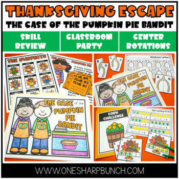 Preview of Thanksgiving Escape Room Centers Disguise a Turkey Activities | Harvest Party