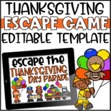 Thanksgiving Escape Room Editable Template - Escape the Th