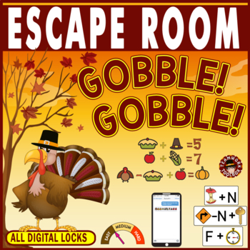 Preview of Thanksgiving Escape Room ~Gobble! Gobble! ~Breakout ~All Digital Locks