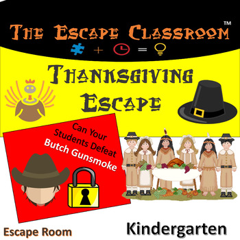 Preview of Thanksgiving Escape Room (Kindergarten) | The Escape Classroom