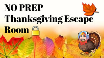 Preview of Thanksgiving Escape Room NO PREP