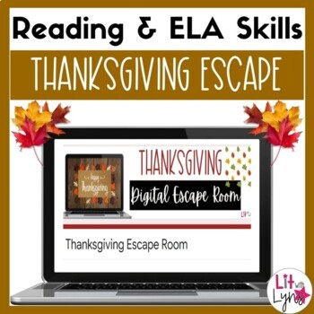 Preview of Thanksgiving Escape Room - Reading & ELA