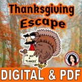 Thanksgiving Escape Room Thanksgiving Activity Digital & P
