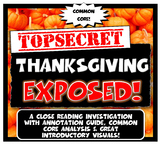 Thanksgiving Exposed: Lesson Plan with Graphic Organizer