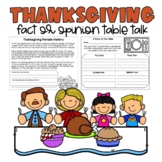 Thanksgiving Activities | Fact and Opinion Game | Reading 