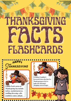 Preview of Thanksgiving Facts Flash Cards