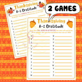 Preview of Thanksgiving Fall A-Z Gratitude thankful for writing activity disguise a Turkey