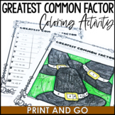 Thanksgiving Fall Activity Greatest Common Factor Print and Go