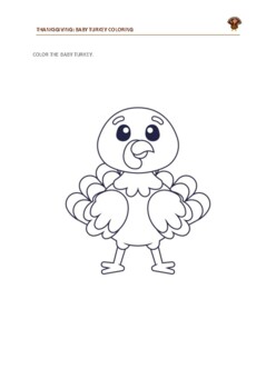 baby turkey coloring pages
