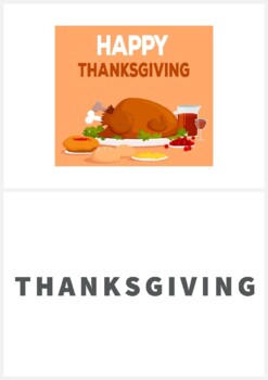 Preview of Thanksgiving/Fall/Autumn: Thanksgiving Flashcards (30 cards)