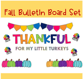 Preview of Thanksgiving Fall Bulletin Board Set