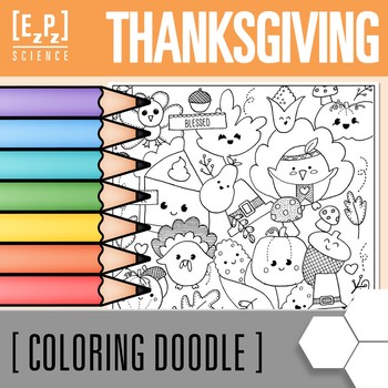Preview of Thanksgiving/ Fall Coloring Page for Early Finishers | Holiday Coloring Sheet