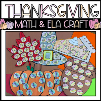 Preview of Thanksgiving Fall Craft- Math and ELA Aligned Grades K-5 Hallway Bulletin Board