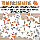 Thanksgiving/Fall Matching Edge Square Puzzles! Cut and Paste