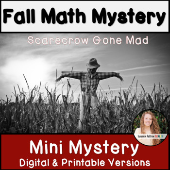 Preview of Thanksgiving Fall Math Activity Middle School Mystery 7th, 8th, Algebra