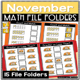 Thanksgiving & Fall Math File Folders and Activities | NOVEMBER
