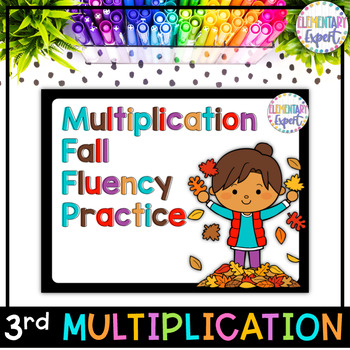 Preview of Thanksgiving Fall Multiplication Fluency Worksheet Pack - Printable & Digital