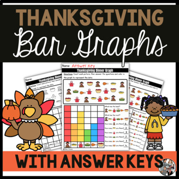 Preview of Thanksgiving & Fall Themed Bar Graph Activities, Centers, or Worksheets