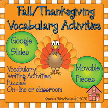 Preview of Thanksgiving / Fall Vocabulary Writing Activities