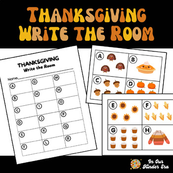 Preview of Thanksgiving Fall Write the Room Counting 1-10