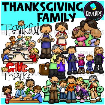 Thanksgiving Family Clip Art Bundle Educlips Clipart by Educlips