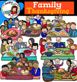 Thanksgiving Family Clip Art  (and first Thanksgiving)