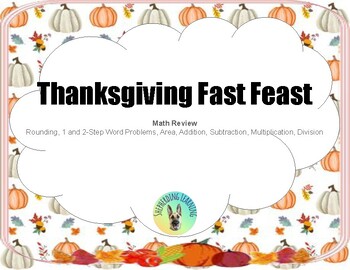 Preview of Thanksgiving Fast Feast - 3rd Grade Math Review