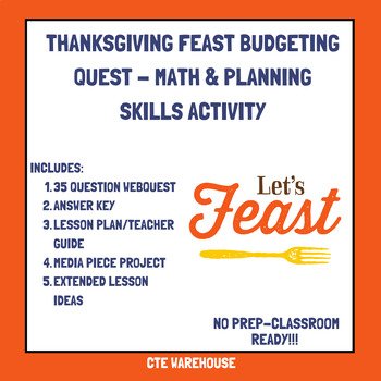 Preview of Thanksgiving Feast Budgeting Quest - Math & Planning Skills Activity