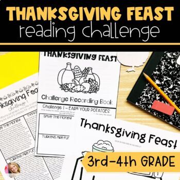 Preview of Thanksgiving Feast Challenge for Reading Skills