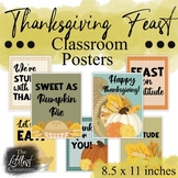 Thanksgiving Feast Classroom Posters | Thanksgiving Bullet