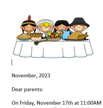 Preview of Thanksgiving Feast Parent Letter (Bilingual)