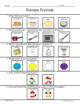 Thanksgiving Feast Visual Recipes for Special Education by Breezy ...