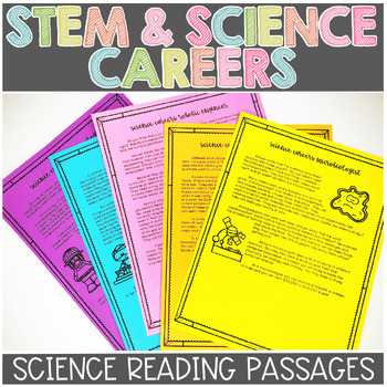 Preview of Science Careers | STEM | Reading Passages & Trading Cards
