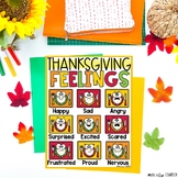 Thanksgiving Feelings & Emotions Chart FREEBIE SEL & Counseling