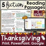 Thanksgiving Fiction Reading Comprehension Passages