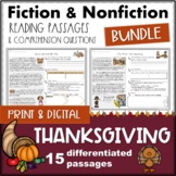 Thanksgiving Fiction and Nonfiction Reading Passages BUNDLE