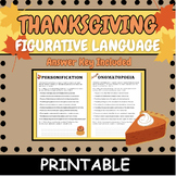 Thanksgiving Figurative Language