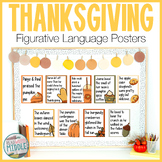 Thanksgiving Figurative Language Posters Middle School ELA