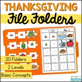 Thanksgiving File Folder Games for Special Education - Bas