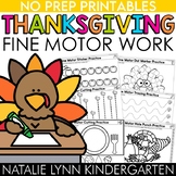 Thanksgiving Fine Motor Activities NO PREP Tracing Cutting