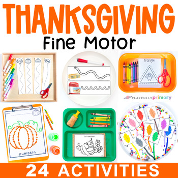 Preview of Thanksgiving Fine Motor Activities for Preschoolers, November Morning Tubs PreK